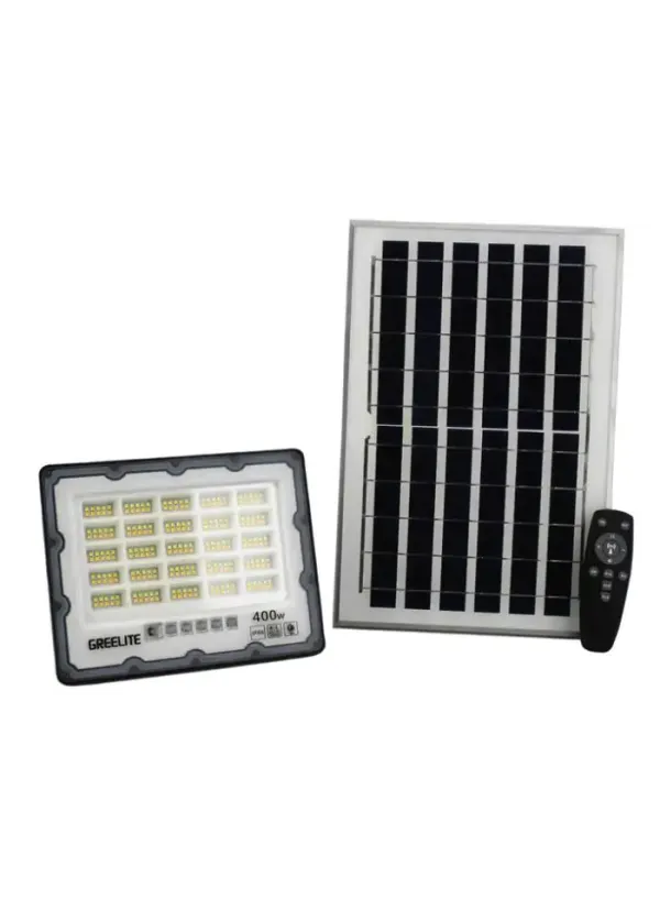 Вуличний ліхтар на стовп + сонячна панель JX-007-400W (з пультом)