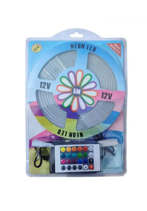 Світлодіодна силіконова стрічка 5050 RGB (5 метрів) NEON LED 12V-220V