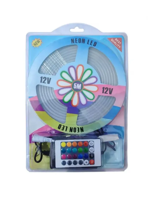 Світлодіодна силіконова стрічка 5050 RGB (5 метрів) NEON LED 12V-220V