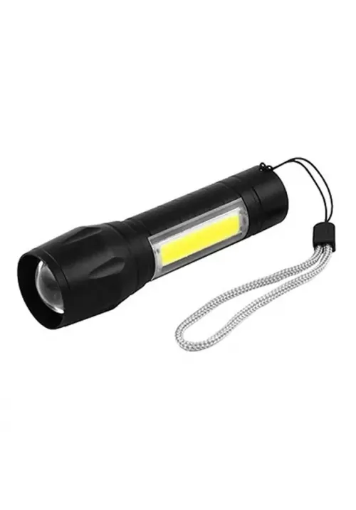 Ручной мини фонарь (пластик) microUSB BL-511 (XPE+COB)