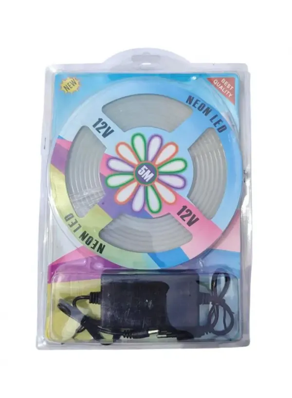 Світлодіодна силіконова стрічка 5050 Біла (5 метрів) NEON LED 12V-220V