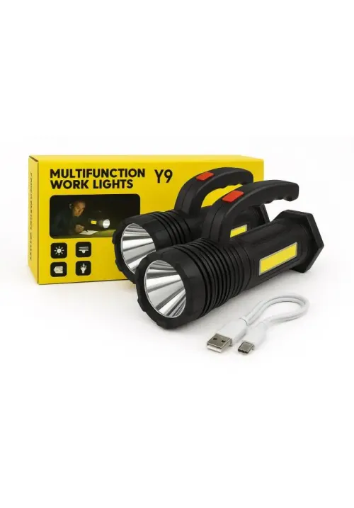 Ручний ліхтар Y9 (LED+COB)