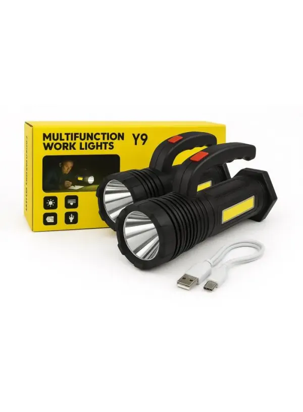 Ручний ліхтар Y9 (LED+COB)