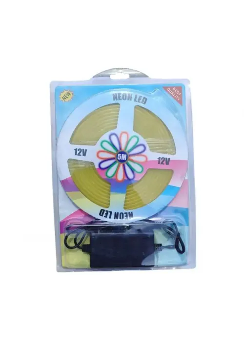 Світлодіодна силіконова стрічка 5050 Жовта (5 метрів) NEON LED 12V-220V