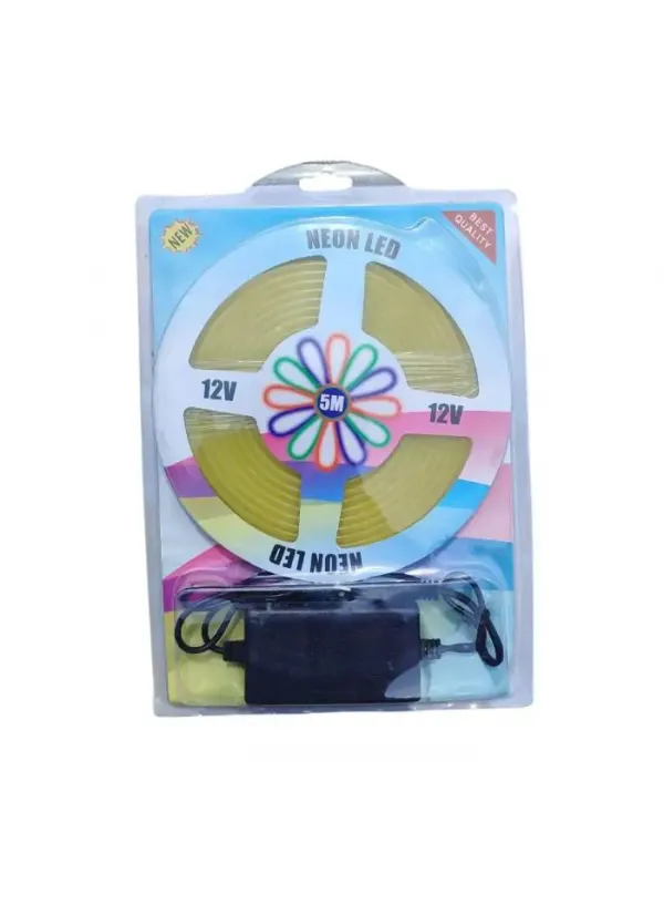 Світлодіодна силіконова стрічка 5050 Жовта (5 метрів) NEON LED 12V-220V