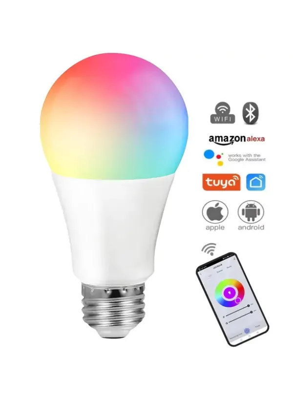 Лампа RGB E27 Smart wifi TUYA