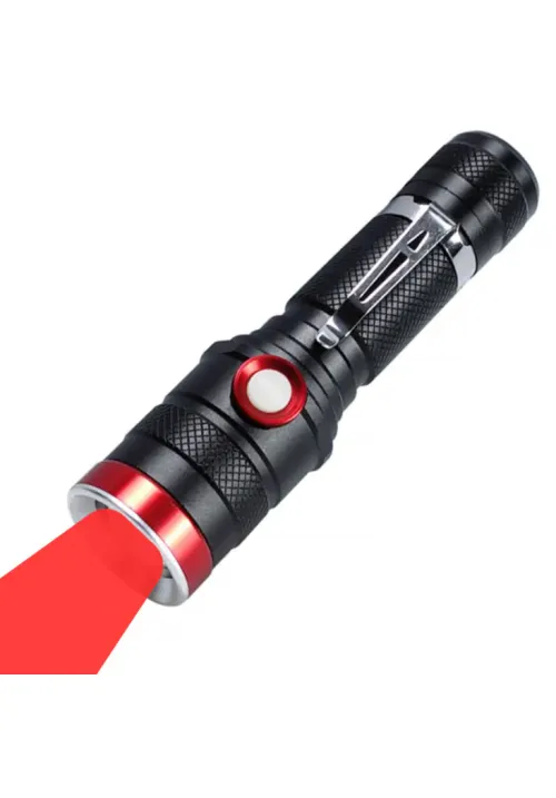 Ліхтарик ручний 1x18650 736-TG-RED (один режим)