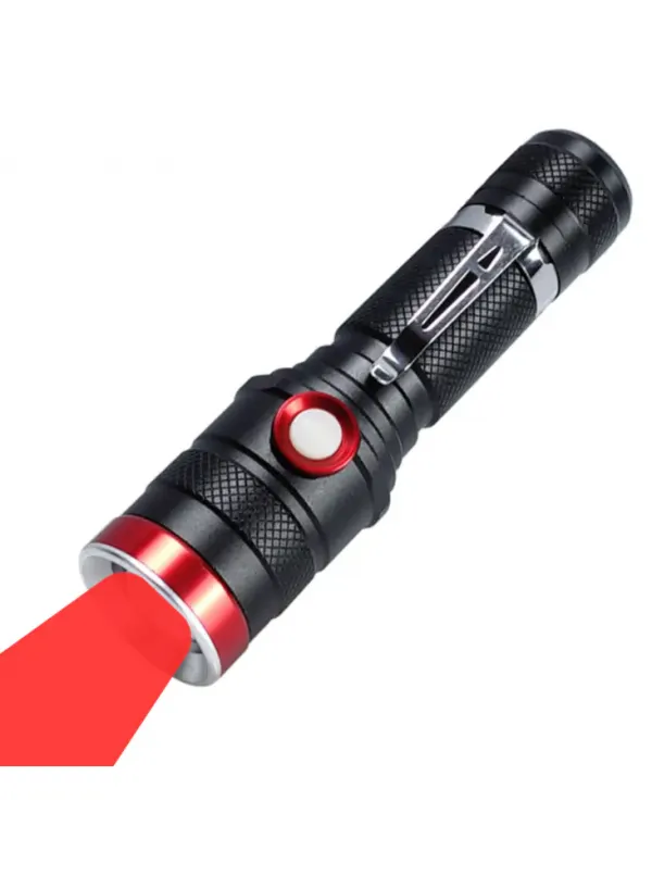 Ліхтарик ручний 1x18650 736-TG-RED (один режим)
