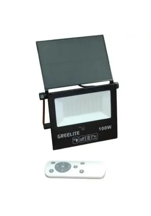 Вуличний ліхтар на стовп + сонячна панель JX-010-100W (з пультом)