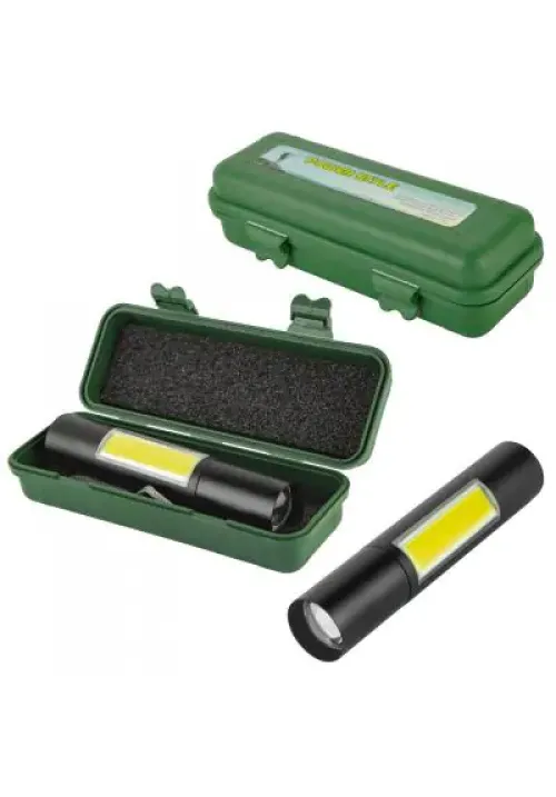 Ліхтарик ручний міні ліхтар із microUSB 801s (LED+COB)
