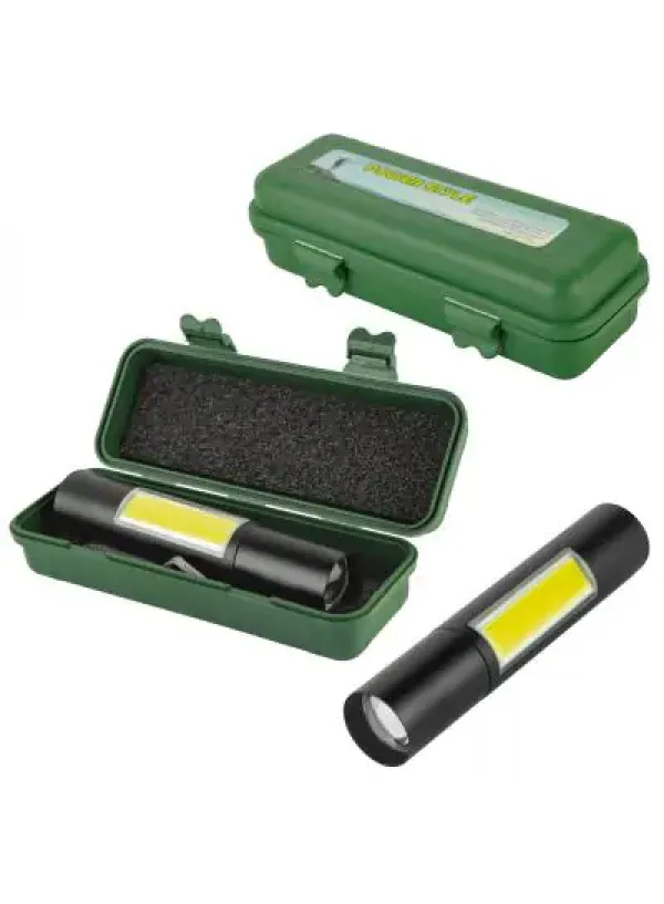 Ліхтарик ручний міні ліхтар із microUSB 801s (LED+COB)