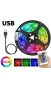 Світлодіодна стрічка 5050 RGB (5 метрів) для фонового підсвічування (працює від USB та повербанку)