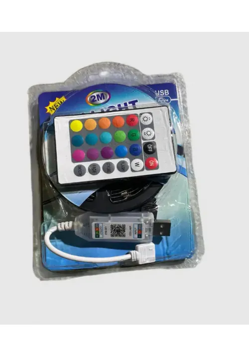 Світлодіодна стрічка RGB (2 метри) для фонового підсвічування телевізора (додаток на телефон)