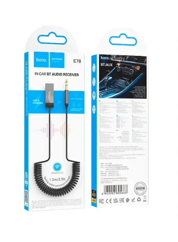 Bluetooth приймач 1.2м HOCO E78 (BTv5.3)