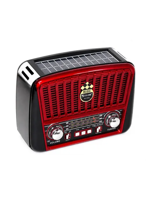 Приймач радіо з флешкою та bluetooth GOLON RX-456S (сонячна панель)