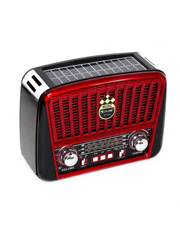 Приймач радіо з флешкою та bluetooth GOLON RX-456S (сонячна панель)