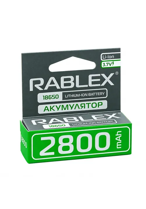 Акумулятор Rablex Li-Ion 18650 (без захисту) 2800mAh