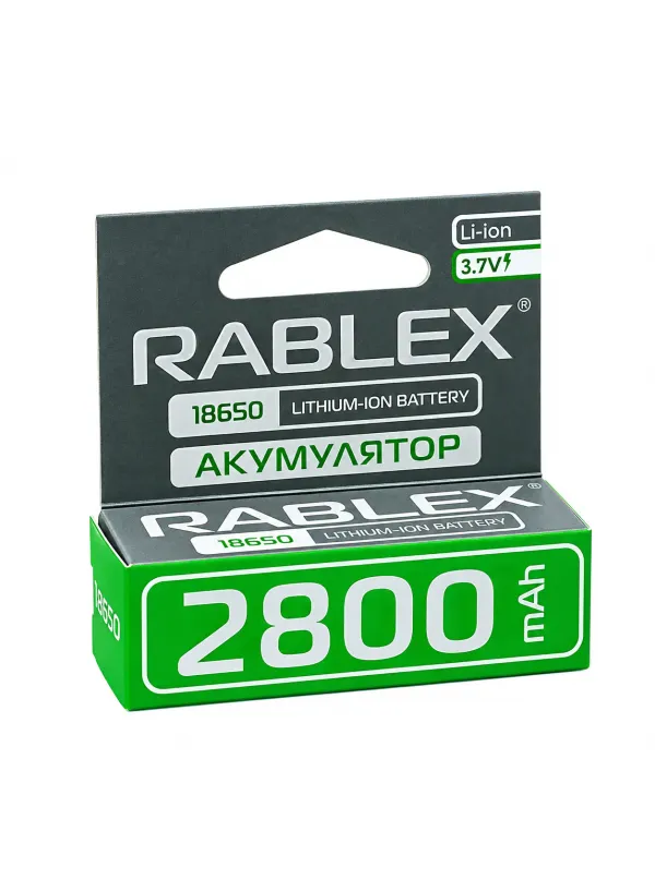 Акумулятор Rablex Li-Ion 18650 (без захисту) 2800mAh