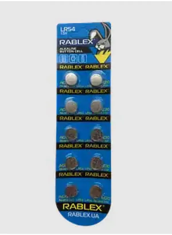 Батарейка для годинника RABLEX AG0/LR521 10шт/блістер (Ціна вказана за 10шт)