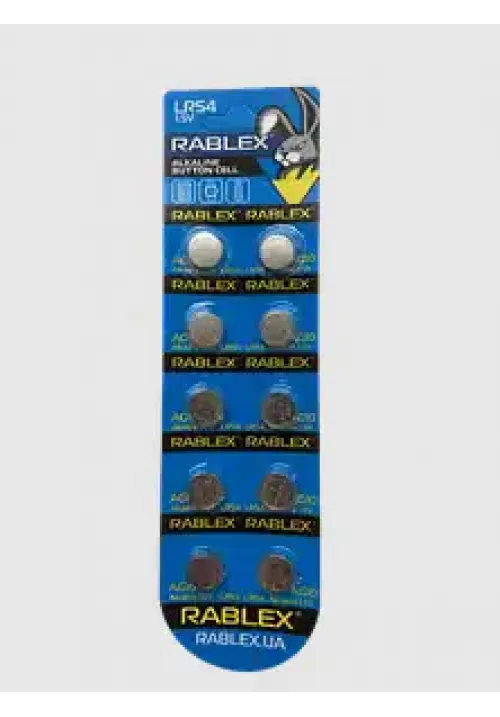 Батарейка для годинника RABLEX AG1/LR621 10шт/блістер (Ціна вказана за 10шт)