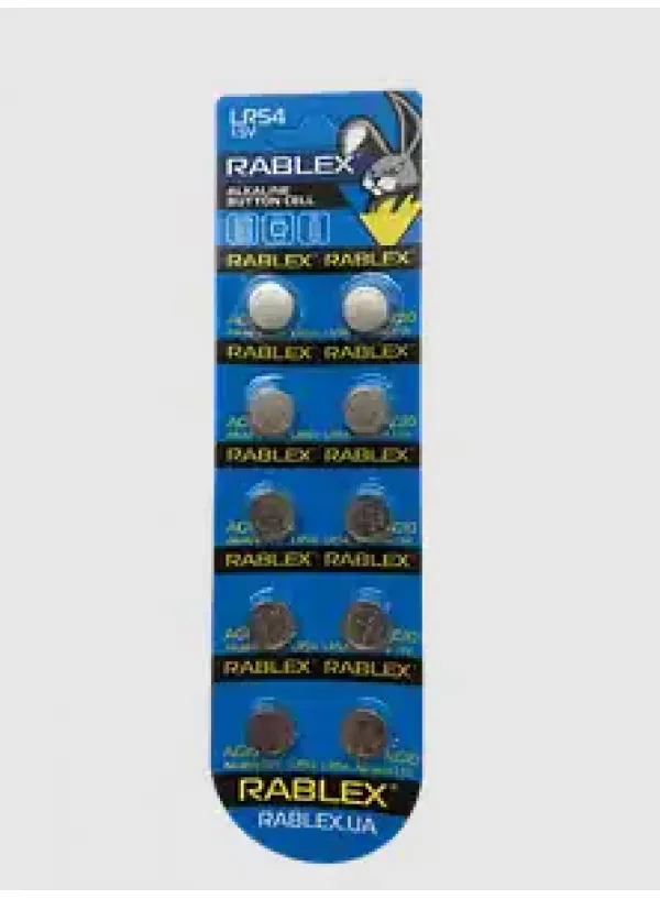 Батарейка для годинника RABLEX AG1/LR621 10шт/блістер (Ціна вказана за 10шт)