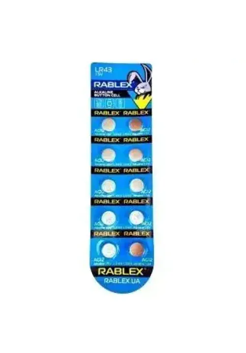 Батарейка для годинника RABLEX AG2/LR726 10шт/блістер (Ціна вказана за 10шт)
