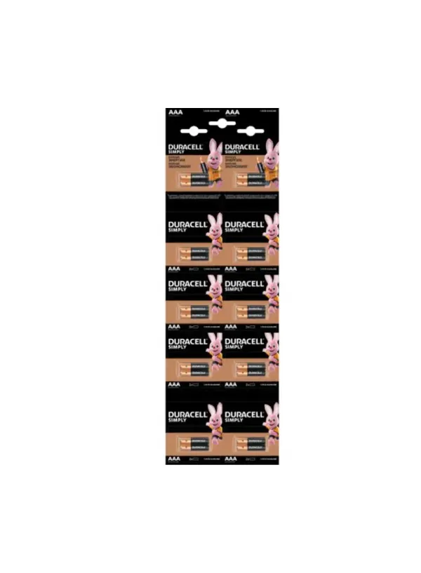 Батарейка лужна DURACELL SIMPLY LR03/AAA 2шт/плівка (Ціна вказана за 2шт)