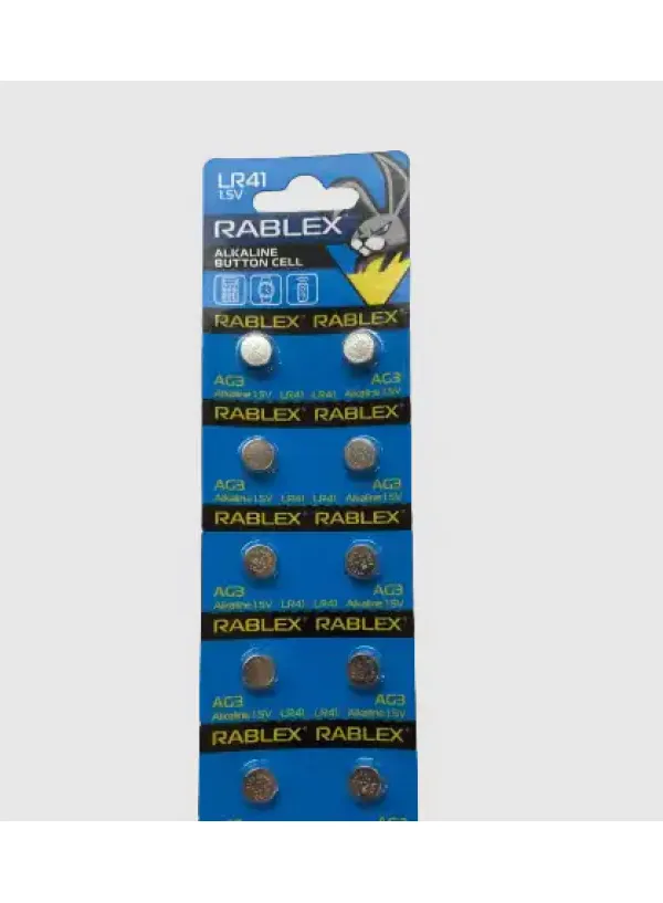 Батарейка для годинника RABLEX AG3/LR41 10шт/блістер (Ціна вказана за 10шт)