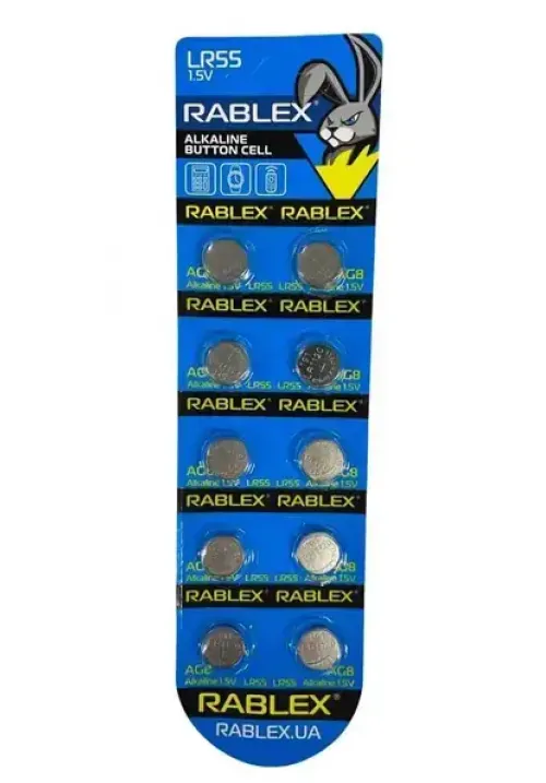 Батарейка для годинника RABLEX AG8/LR1120 10шт/блістер (Ціна вказана за 10шт)