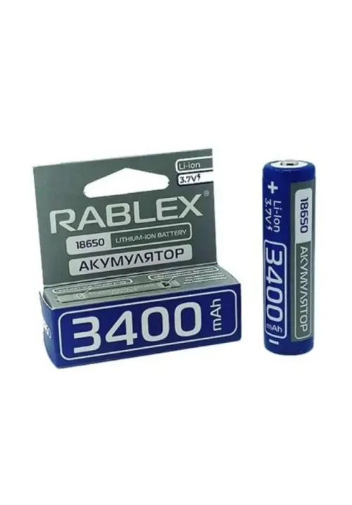 Акумулятор Rablex Li-Ion 18650 (із захистом) 3400mAh