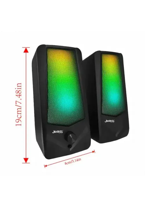 Колонки компьютерные (RGB+Bluetooth) USB JEDEL S523