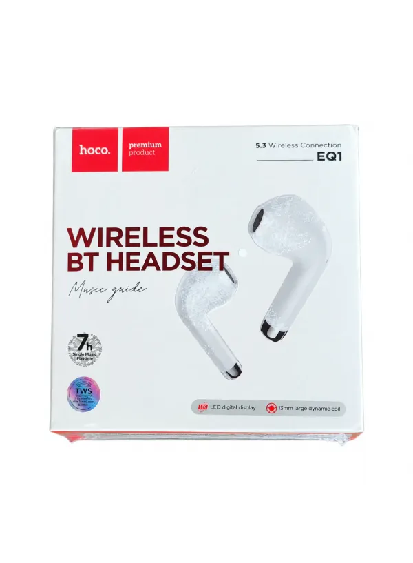 Навушники бездротові Bluetooth5 Hoco EQ1 (White)