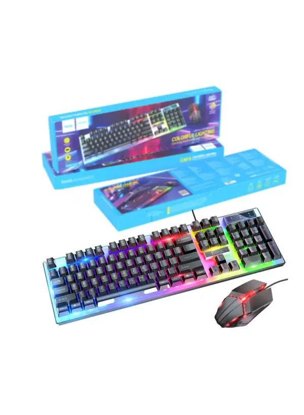 Клавіатура + миша комплект USB RGB для ПК HOCO GM18