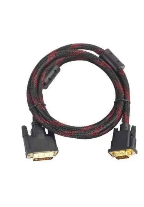 Кабель DVI-VGA тканевый в упаковке 10 метров