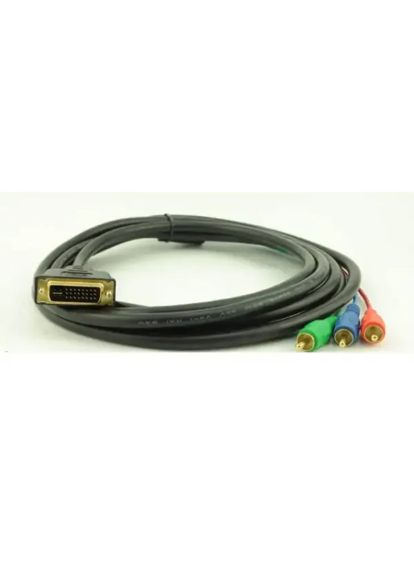 Кабель DVI-3RCA тканинний в упаковці 5 метрів