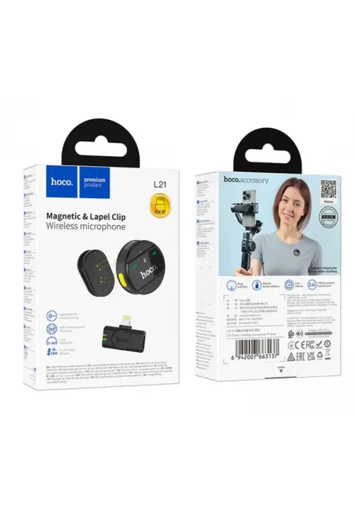 Микрофон беспроводной петличка iP HOCO L21