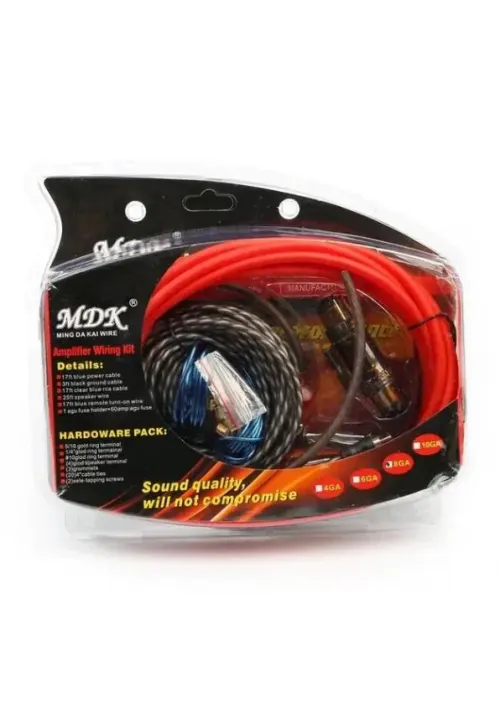 Набор проводов для установки саббуфера MDK MD-8GA