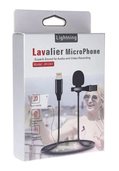 Микрофон петличка (шнур Lighting) JH-041