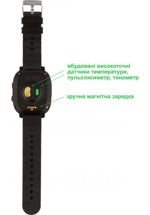 Дитячий смарт-годинник AmiGo GO005 4G WIFI Thermometer Black