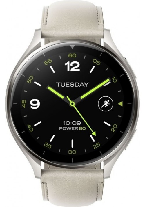 Часы Xiaomi Watch 2 Titan BHR9306GL Gray Case White Leather Strap