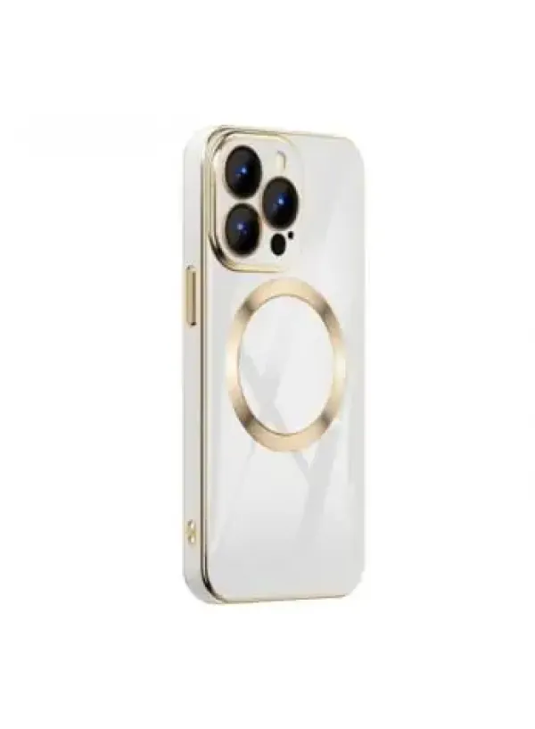 Чохол із MagSafe Husa Luxury для iPhone 14 (Золотий)
