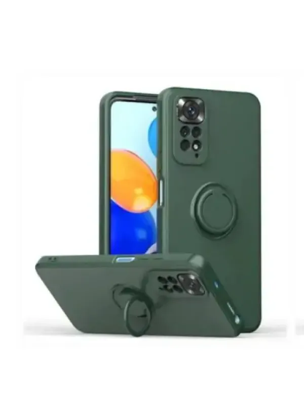 Чохол Silk Case з кільцем для iPhone 13 (Army Green)