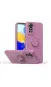 Чохол Silk Case з кільцем для iPhone 14 (Cherry Purple)