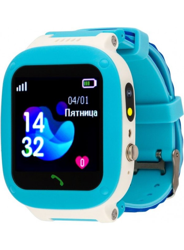 Дитячий смарт-годинник AmiGo GO004 Splashproof Camera + LED Blue
