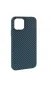 Чохол Premium Carbon для iPhone 12/12 Pro (Синій)