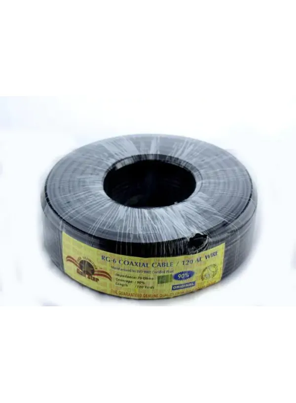 Кабель антенний RG6 100m BLACK (бухта)