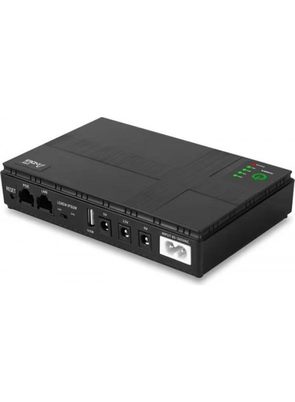 Джерело безперебійного живлення Andes DC1018P 18W 8800mAh 12V/9V/5V для роутера