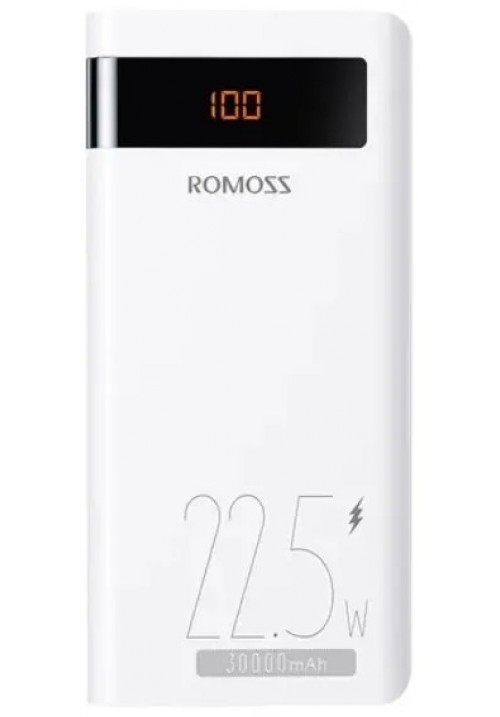 Повербанк Romoss 30000mAh PHP30 22.5W (PHP30-852-1111) белый