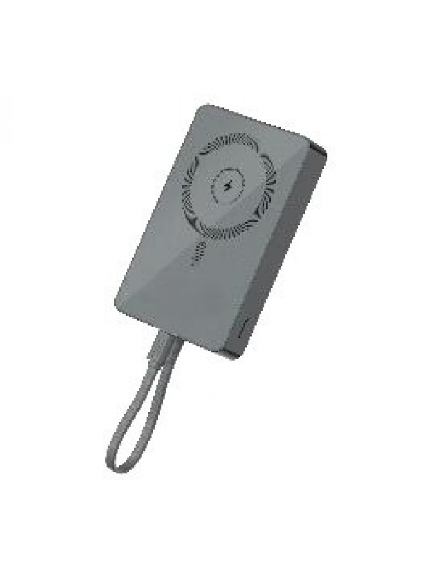Зовн_АКБ UMETRAVEL M11 Magnetic&Wireless 5000mAh USB-C PD20W Wireless 15W сірий
