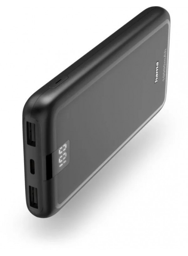 Повербанк Hama 10000mAh 15W (00201709) чорний